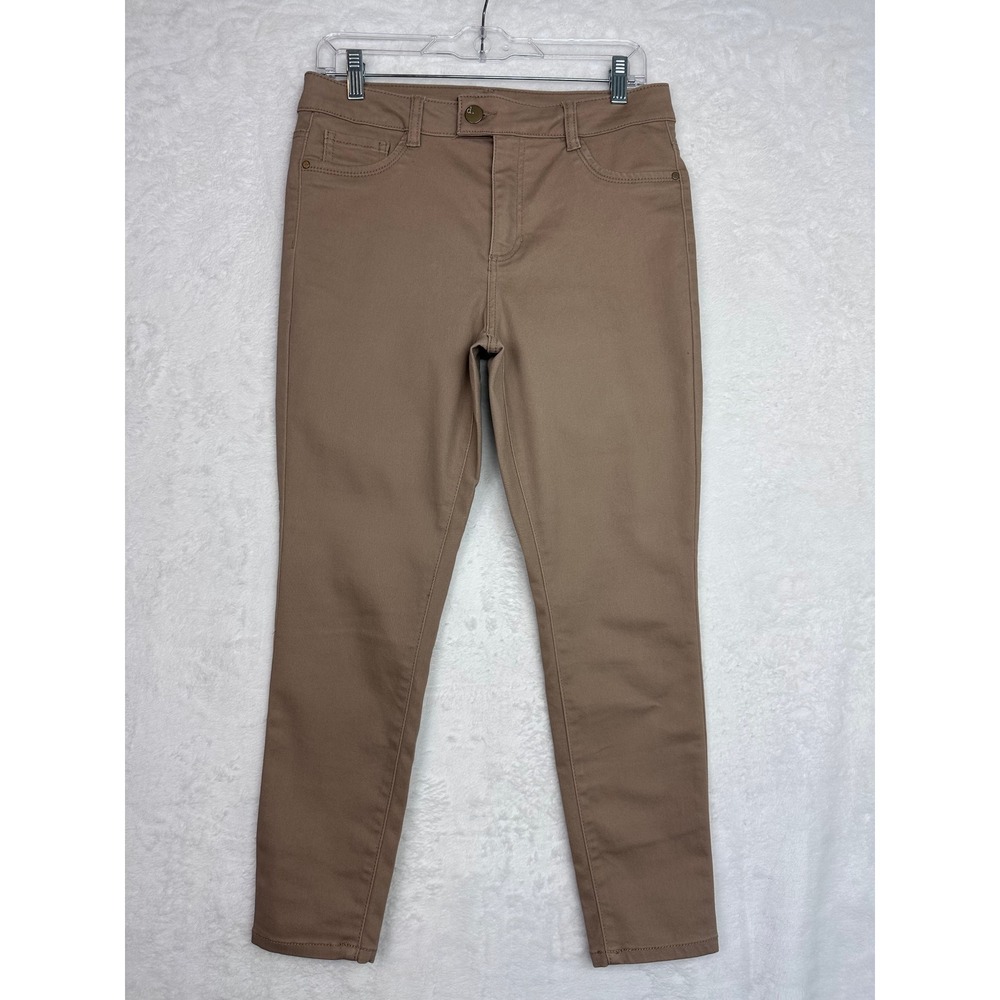 d.jeans Womens Size 8 Tan Khaki Stretch Twill Slim Fit Skinny Pants‎ Mid Rise